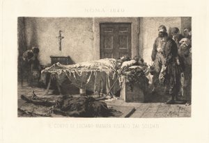Tělo Luciana Manary navštěvované vojáky