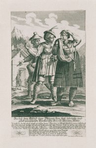 Tyrolská obrana z roku 1703: Tyrollerische Scharff-Schützen ženy od Elias Baeck