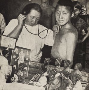 Medicína v SSSR. Ilustrace z SSSR buduje socialismus, 1933. od Eliezer Markowich Lissitzky