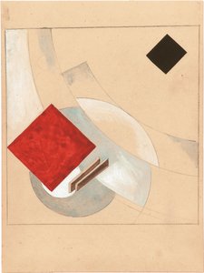 Studie k příběhu dvou kvadrátů, c. 1920 od Eliezer Markowich Lissitzky