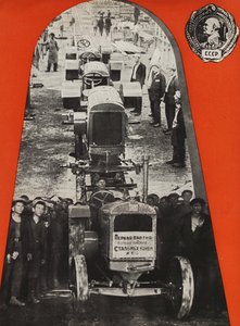Stalingradský traktorový závod. Ilustrace z SSSR buduje socialismus, 1933. od Eliezer Markowich Lissitzky
