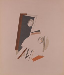 Zbabělci. Figurka k opeře Vítězství nad sluncem A. Kruchenycha, 1920-1921 od Eliezer Markowich Lissitzky