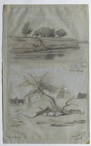 Nil, 1890 (barevná tužka na papíře) od Elihu Vedder