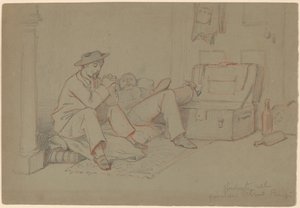 Studenti v Latinské čtvrti, Paříž, c. 1858. od Elihu Vedder