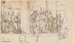 Studium po Domenichinovi, c. 1858. od Elihu Vedder