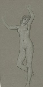 Studie pro postavu Luny od Elihu Vedder
