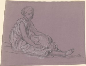 Studie pro koupání řeckých dívek, c. 1872. od Elihu Vedder
