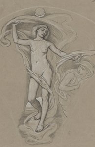 Studie pro Lunu od Elihu Vedder
