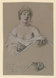 Studie na "Múzu historie" od Elihu Vedder