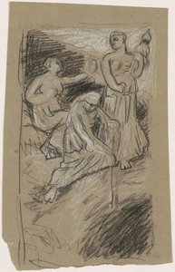 Studie pro osudy shromažďující se ve hvězdách, 1884-1887. od Elihu Vedder