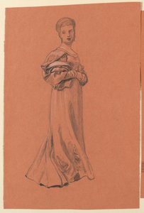 Studie na "Svatební průvod" od Elihu Vedder