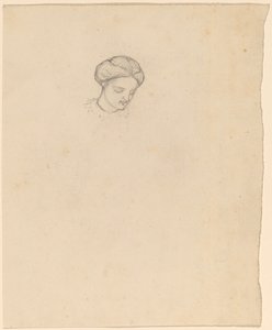 Studie dívčí hlavy, c. 1858. od Elihu Vedder