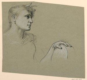 Studium postavy od Elihu Vedder