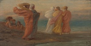 Hudební večírek, asi 1875 (olej na desce) od Elihu Vedder