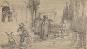 Podobenství o mlynáři a oslu, c. 1859. od Elihu Vedder
