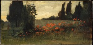 Cypřiš a mák od Elihu Vedder