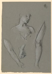 detaily figurálních studií od Elihu Vedder
