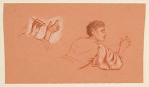 studie kostýmovaných mužských postav od Elihu Vedder