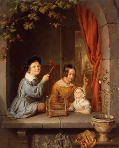 Hra s domácím ptákem od Elisabeth Alida Haanen