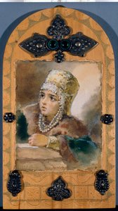 Princezna (ilustrace básně "Siréna""" od Alexandra Puškina (1799-1837) - dílo Elizavety Merkuryevna Bem (Elisabeth Bohm) (1843-1914)