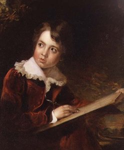Mladý chlapec psaní od Elisabeth Louise (attr. to) Vigee Lebrun
