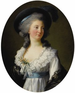 Francouzsky: Portrait de Madame de Moreton, La Comtesse de Moreton de Chabrillan Portrét paní de Moreton, komtesy de Chabrillan, chybně ztotožněné s Izabelou Czartoryskou