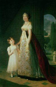 Maria Carolina Bonaparte (1782-1839) královna Neapole se svou dcerou Laetitia Murat od Elisabeth Louise Vigee Lebrun