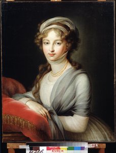 Portrét císařovny Alžběty Alexejevny, princezny Louise Bádenské (nebo Badenské) (1779-1826) (Portrét císařovny Alžběty Alexejevny, princezny Louise Bádenské). Obraz Marie Louise Elisabeth Vigee Lebrun (1755-1842). Olej na plátně, 80 x 64,6 cm od Elisabeth Louise Vigee-Lebrun