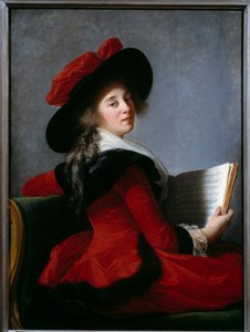 Portrét baronky z Crussol. Obraz Marie Elisabeth Louise Vigee Le brun (nebo Vigee-Lebrun nebo Vigee Lebrun) (1755-1842) od Elisabeth Louise Vigee Lebrun