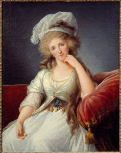 Portrét vévodkyně z Orleans, Louise de Bourbon Penthievre (1753-1821) Manželka Ludvíka Filipa II. Joseph vévoda z Orleans nebo Philippe Egalite (1747-1793) Malba od od Elisabeth Louise Vigee Lebrun