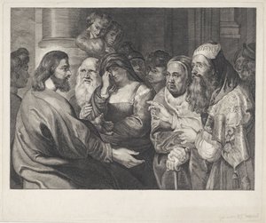 Kristus a žena přistižená při cizoložství od Elisabeth Marie Simons