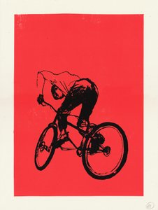 Motorkář chlapec, 2012 (sítotisk) od Eliza Southwood