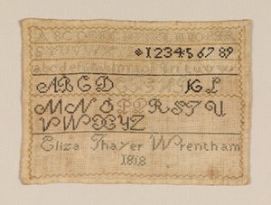 Sampler od Eliza Thayer Wrentham