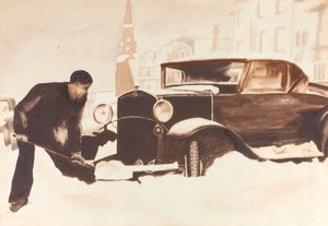 Vykopání auta, 1934. od Elizabeth R. Dewey