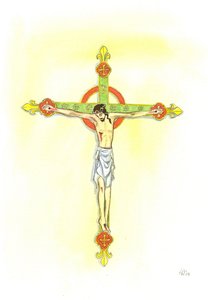 A Crucifix, 2001 (bez papíru) od Elizabeth Wang