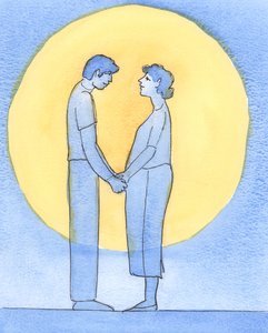 Manželský pár, který se opravdu miluje a opravdu miluje Boha, chce plnit Jeho vůli, 2002 (bez papíru) od Elizabeth Wang