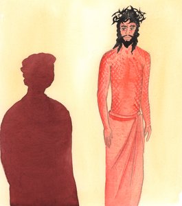 Člověk, který trpělivě snáší bolesti a ponížení z lásky ke Kristu, je jako Ten, kdo byl zraněn pro nás, 2001 (bez papíru) od Elizabeth Wang