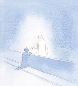 Veškerou mou úzkost zastavil dotek Jeho ruky. Ukázal mi mou důstojnost jako svého přítele a vyzval mě, abych důvěřoval., 2000 (bez papíru) od Elizabeth Wang