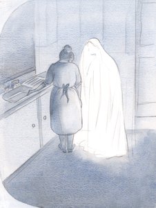 Když jsem Mary ukázal své nejtajnější obavy, utěšila mě jednoduše tím, že se naklonila a políbila mě, 2000 (bez papíru na papíře) od Elizabeth Wang