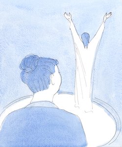 Jakmile jsem přijal Krista ve svatém přijímání, Kristus mi ukázal, že stojí v mé duši, 2004 (bez papíru) od Elizabeth Wang