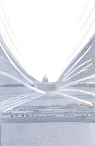 Při mši obětuje Kristus, ve světle a nádheře, uprostřed Jeho tiché a neviditelné společnosti., 2001 (bez papíru) od Elizabeth Wang