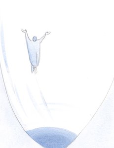Při slovu vyznání a lítosti se duše vznáší do Božího srdce, osvobozená od řetězů hříchu nebo hlouposti., 2001 (bez papíru) od Elizabeth Wang