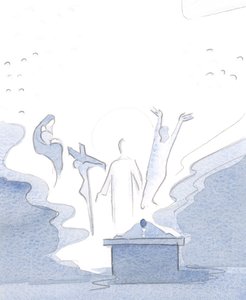 Na mši svaté jsme přítomni každému tajemství Kristova života, 2001 (bez papíru) od Elizabeth Wang