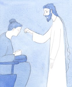 Kristus nám žehná a dává nám mír a bezpečí, 2004 (bez papíru) od Elizabeth Wang