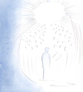 Kristus přišel do mé duše ve slávě, s drahými svatými, kteří žijí v Jeho přítomnosti, 2000 (bez papíru) od Elizabeth Wang