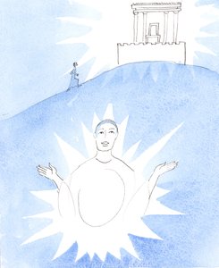 Kristus vysvětlil zázrak křtu, 2004 (bez papíru) od Elizabeth Wang