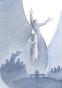 Kristus je skutečně jedno s námi, svým tělem a krví, a také jedno s Otcem (ke kterému nás přitahuje) kvůli svému božství., 2000 (bez papíru) od Elizabeth Wang