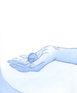 Kristus spokojeně pohlíží na život toho, kdo je smířen, který je jako neposkvrněné ovoce, 2002 (bez papíru) od Elizabeth Wang