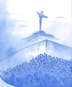 Kristus, náš bratr a Božský Spasitel, zaplatil dluh za naše hříchy. Když Ho uznáváme, vynořujeme se z našeho „jámy“, 2002 (bez papíru) od Elizabeth Wang