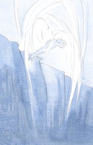 Kristus posílá své anděly, aby zachránili duše z temnoty a přivedli je blíže k Jeho světlu., 2001 (w/c na papíře) od Elizabeth Wang